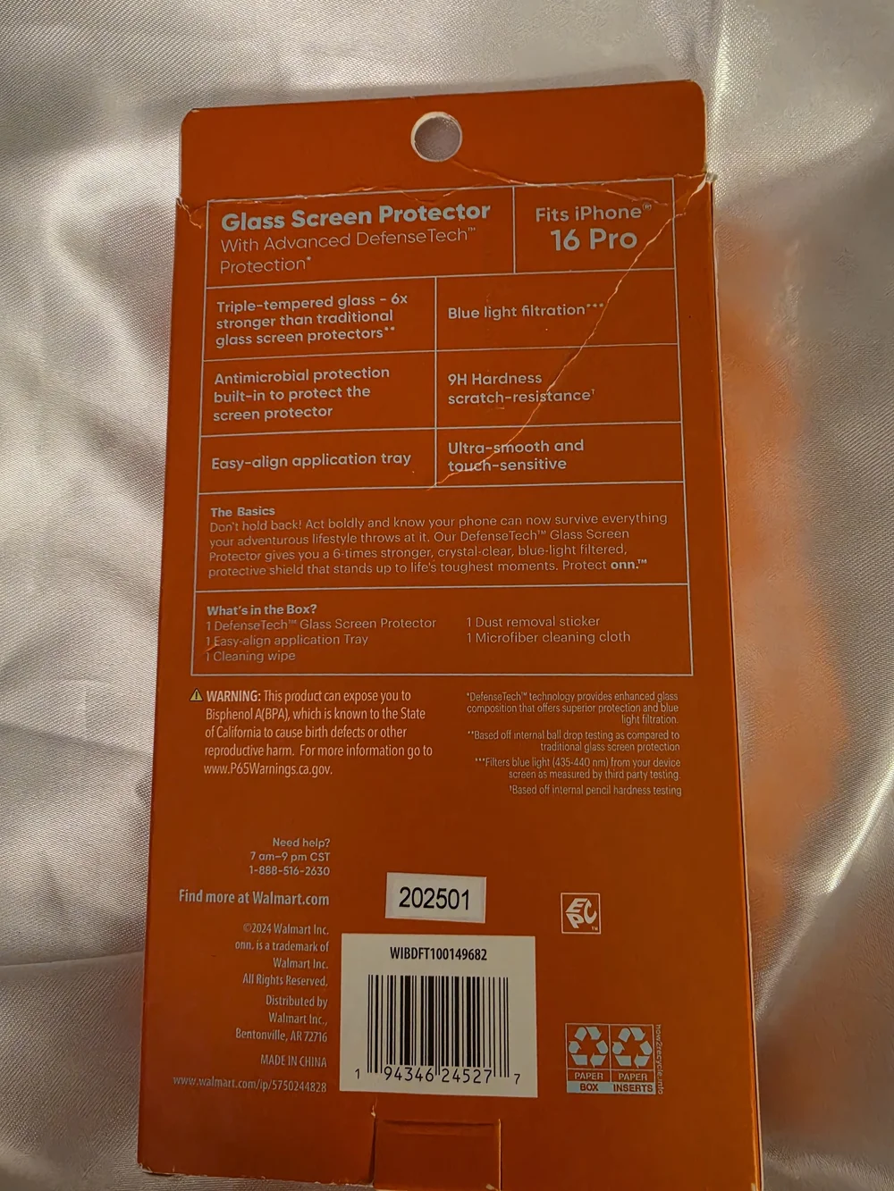 On Running Orange Glass Screen Protector for iPhone 16 Pro